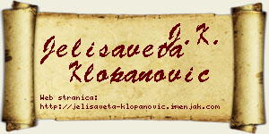 Jelisaveta Klopanović vizit kartica
